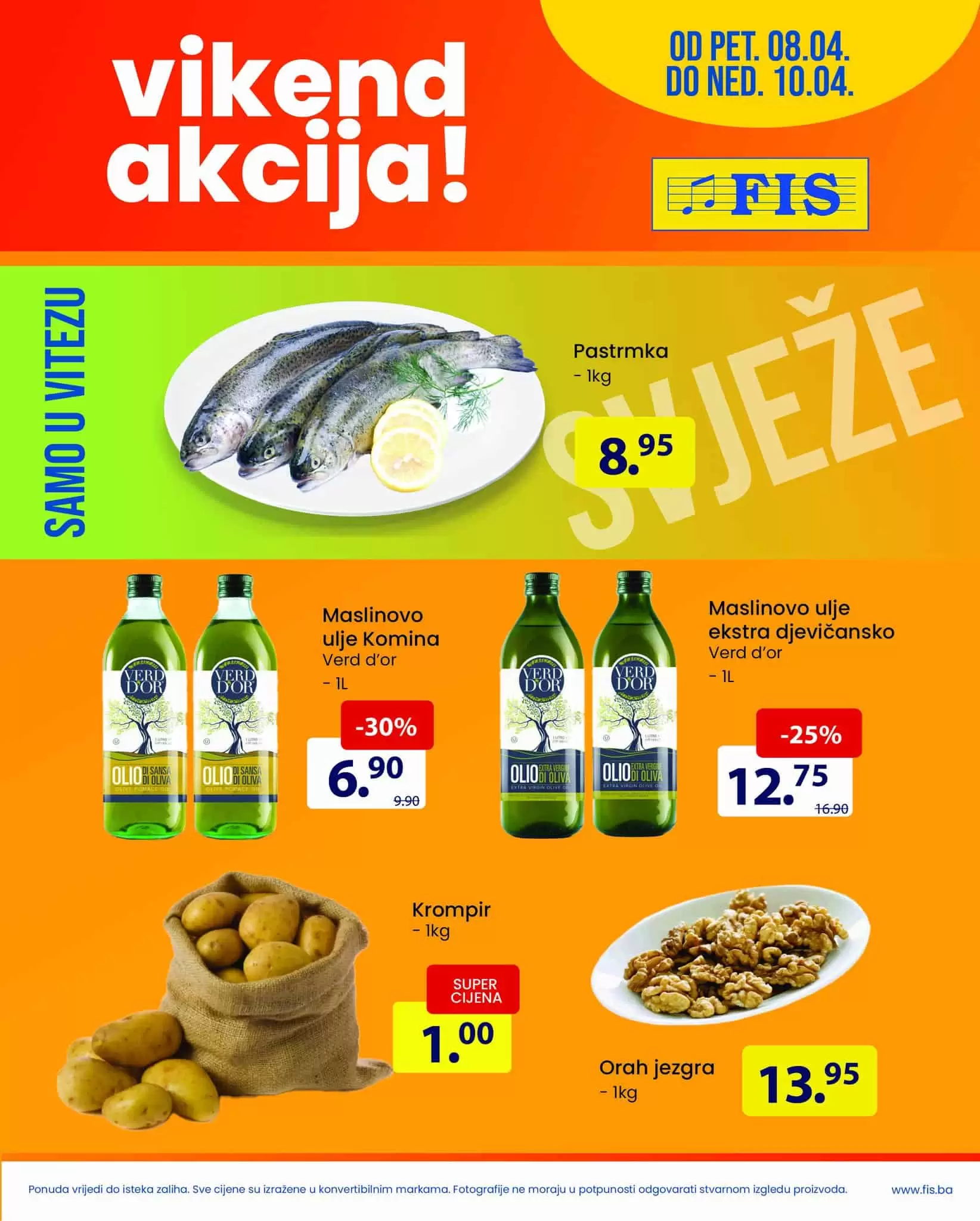 Fis vikend akcija donosi nam super ponudu na odjelu prehrane. Popusti i do 30% na odjelu Fis prehrane!