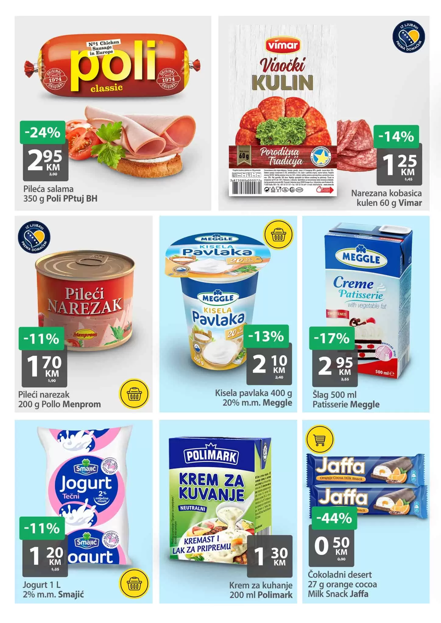 Nova Bingo vikend akcija donosi nam popuste i do 49%! Kupujte po sniženim cijenama meso, mesne praradjevine, mlijecni asortiman, priloge jelima.