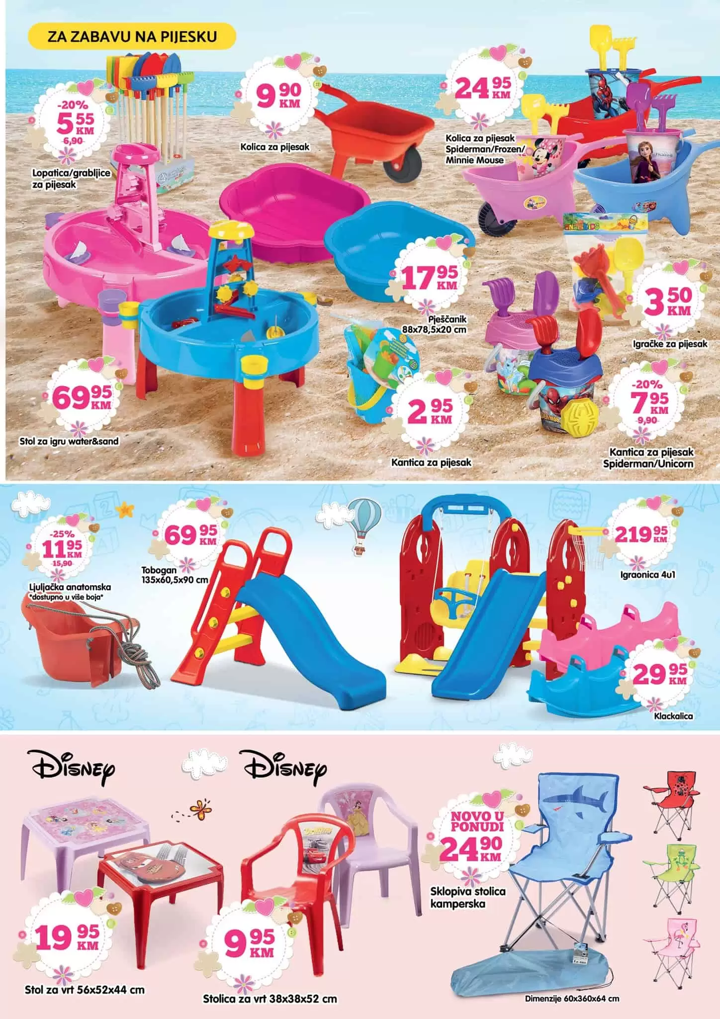 U novom Bingo katalog-u pronadjte igračke za pijesak, kolica, kantice, pjescanik