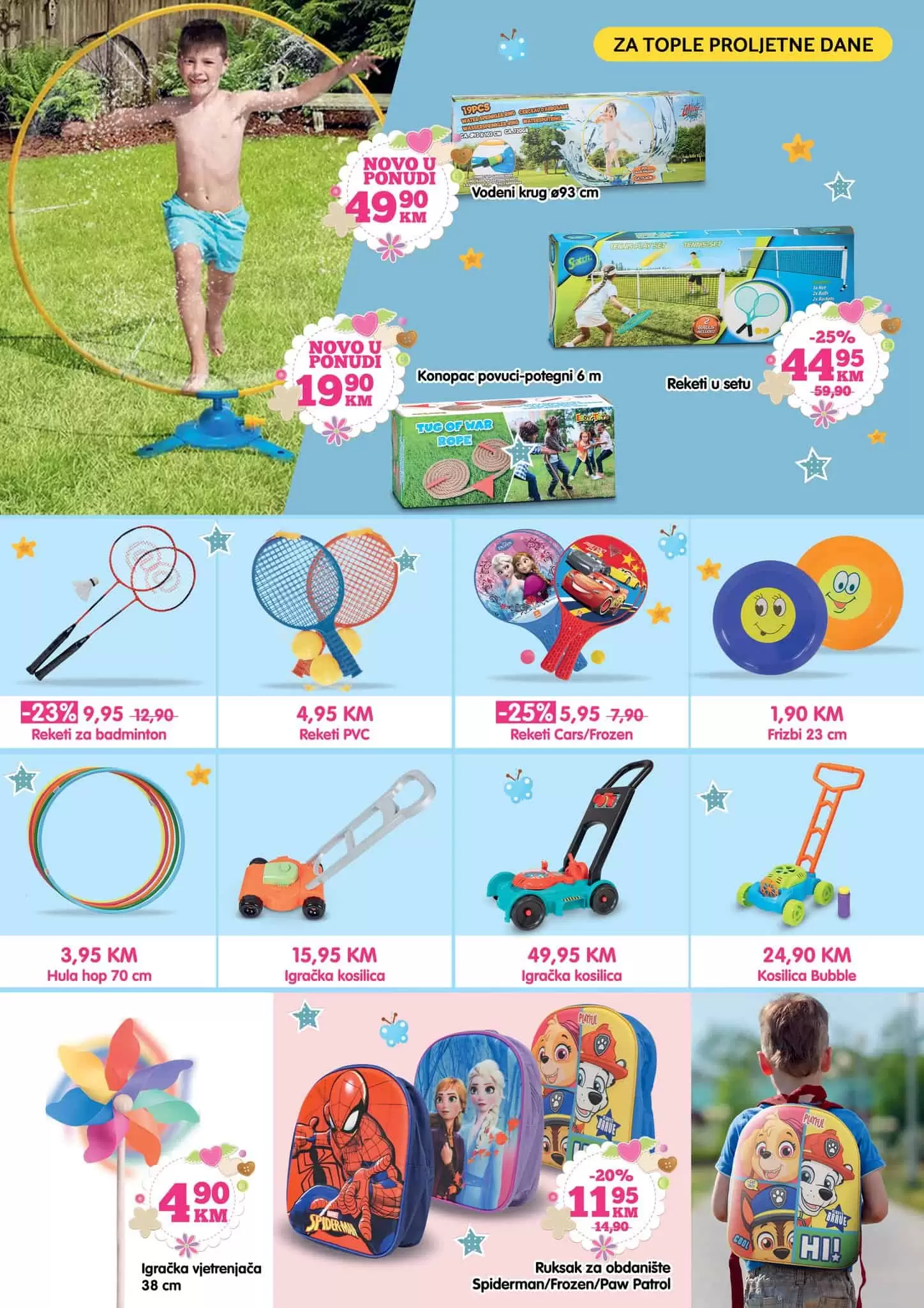 U bingo prodavnicama pronadjte Ruksak za obdanište Spiderman, Frozen, Paw Patrol samo 11,95 KM!