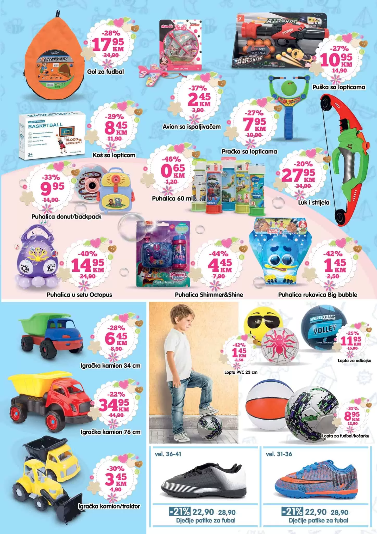 Dječije patike za fudbal već od 22,90 KM.