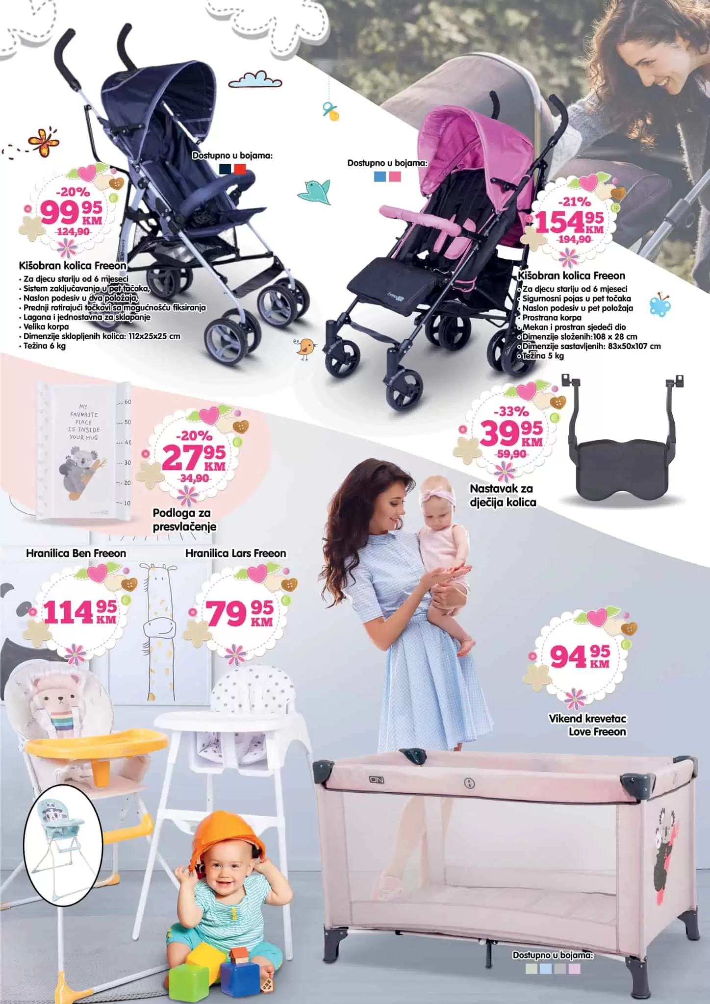 Nastavak za dječija kolica za drugo dijete samo 39,95 KM.