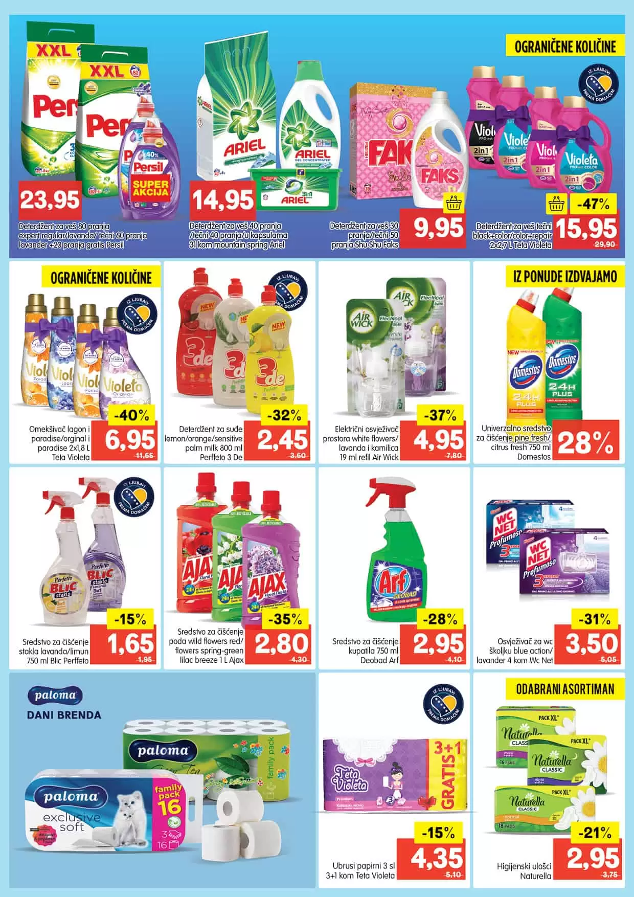 BINGO akcija donosi nam popusti na kućnoj hemiji i do 47%! PAŽNJA! OGRANIČENE KOLIČINE!