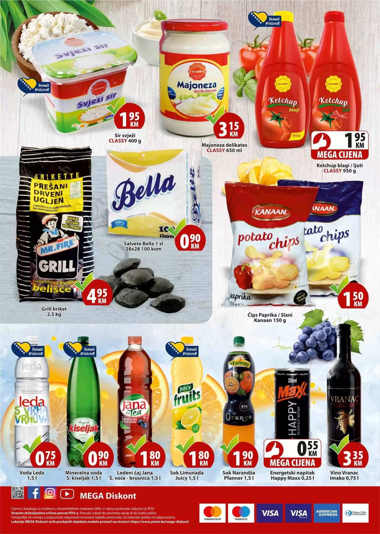 Mega Diskont kataloska akcija donosi nam sjajne akcijske cjene! Posjetite Mega Diskont prodavnice i uzivajte u snizenjima!