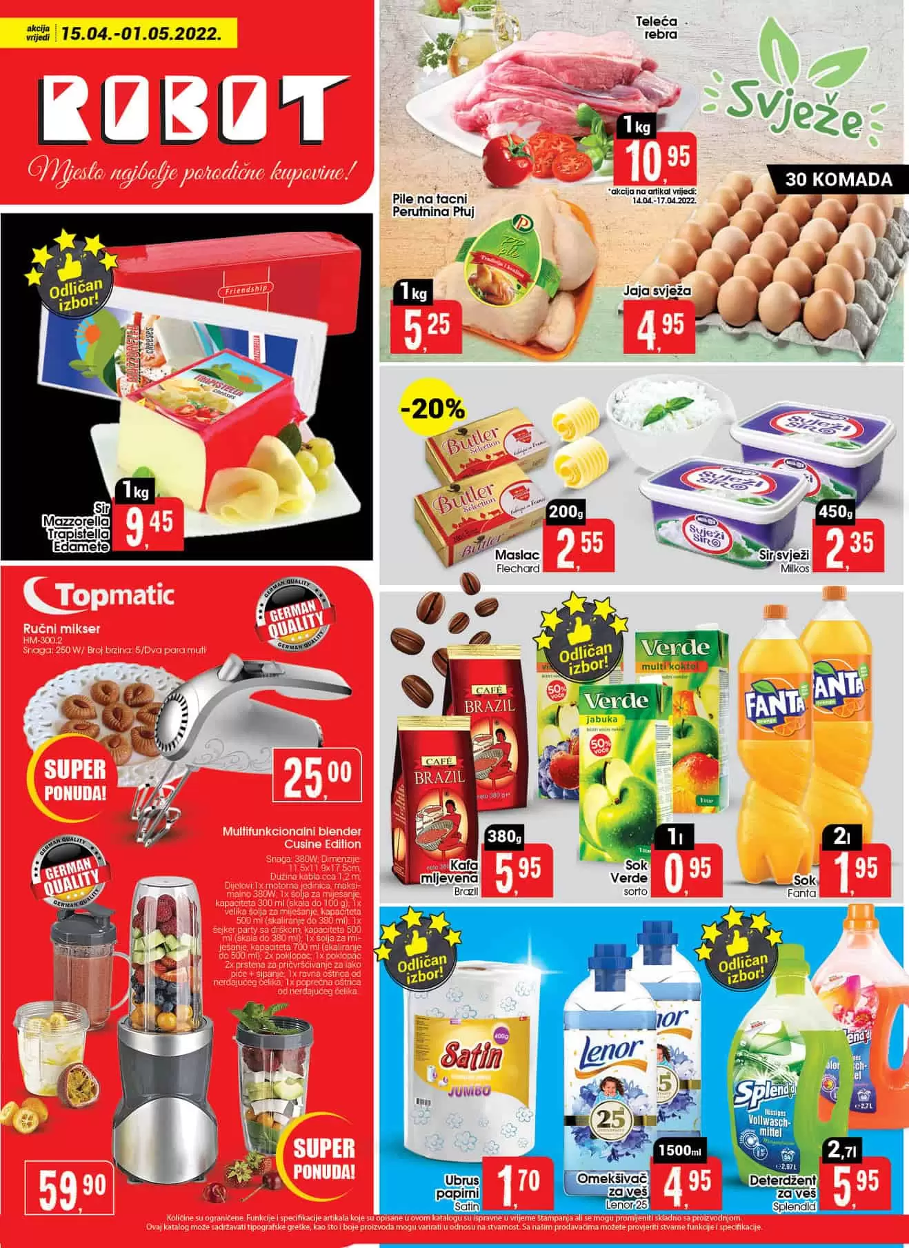 Robot akcijski katalog donosi nam super cijene prehrambenih proizvoda!