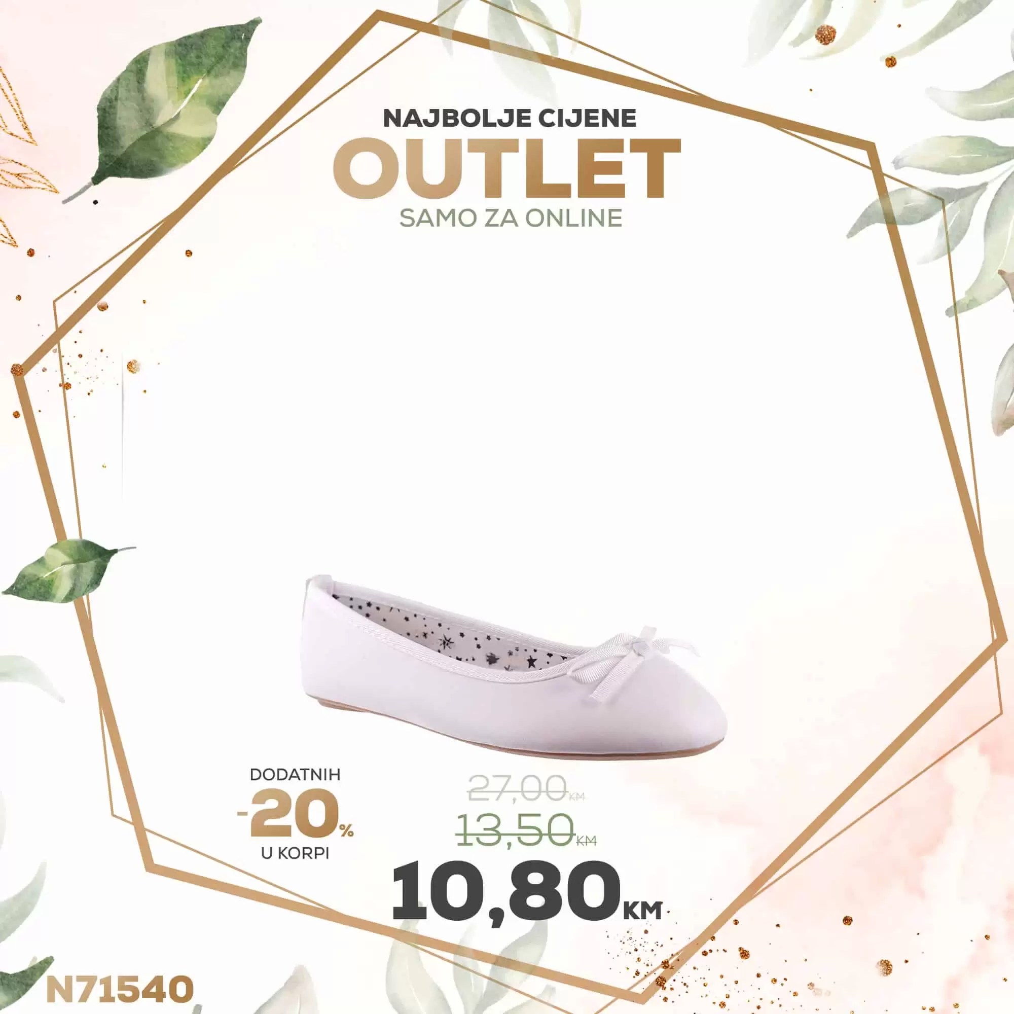 Pogledajte sniženje ciplela, baletanki, patika, tena. Metro Obuca dodatno sniženje 20%!