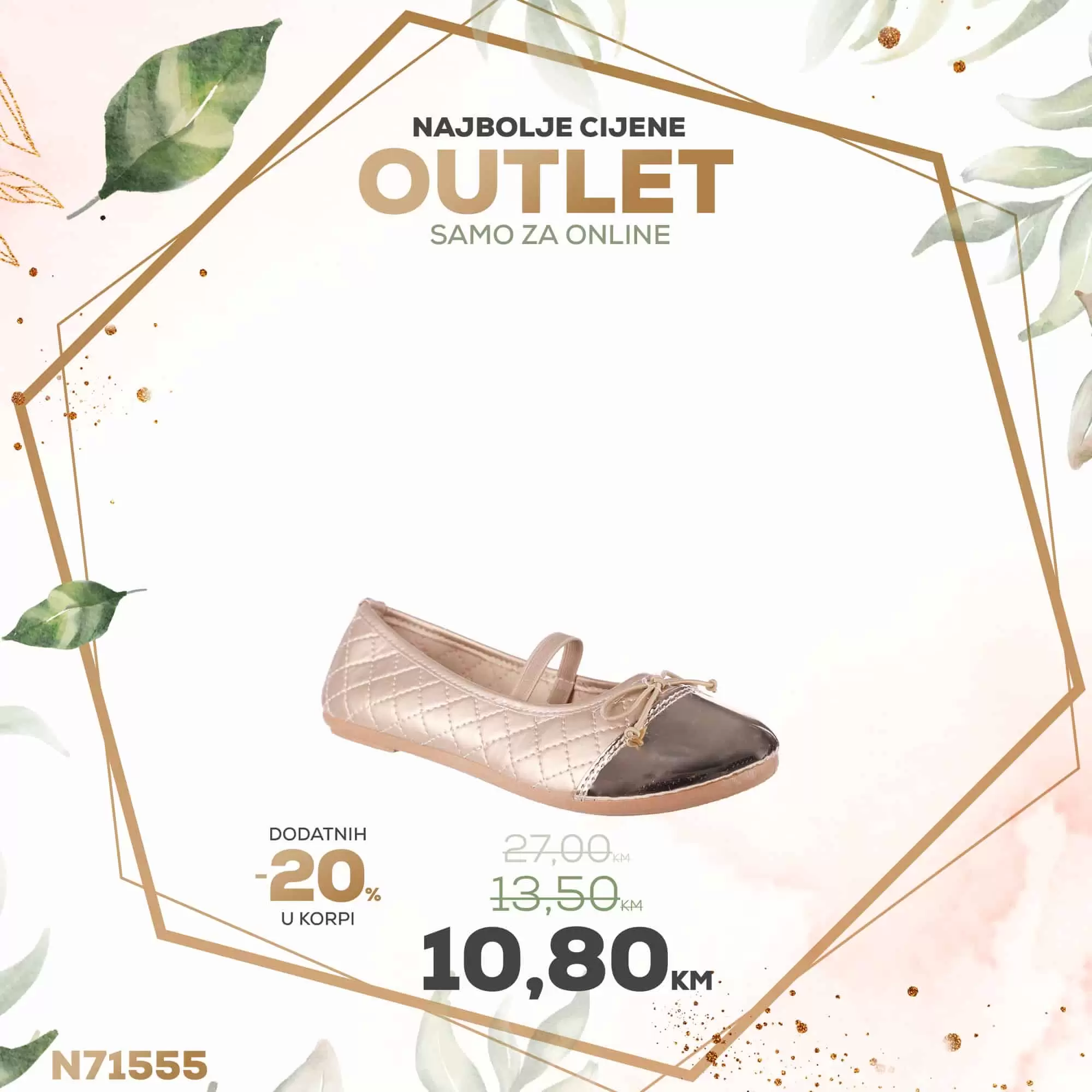 Pogledajte sniženje ciplela, baletanki, patika, tena. Metro Obuca dodatno sniženje 20%!