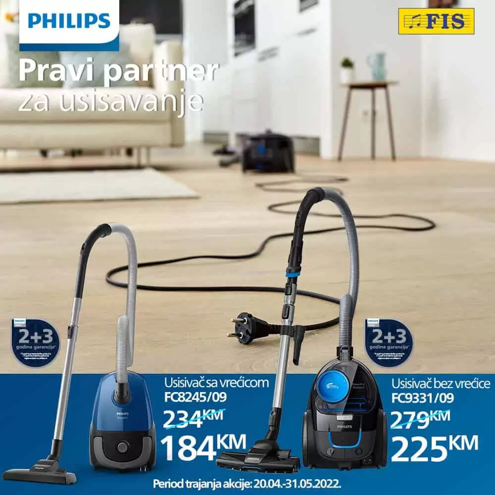 Philips usisivači su na sniženju! Kolika je garancija na Philips usisivače? 2+3!
