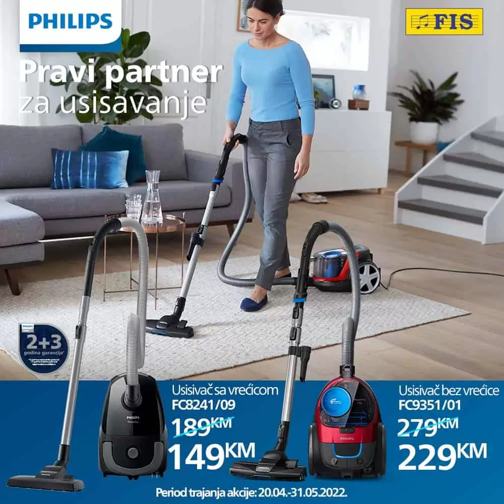 Pogledajte sniženje Philips usisvača u Fis prodajnim centrima!