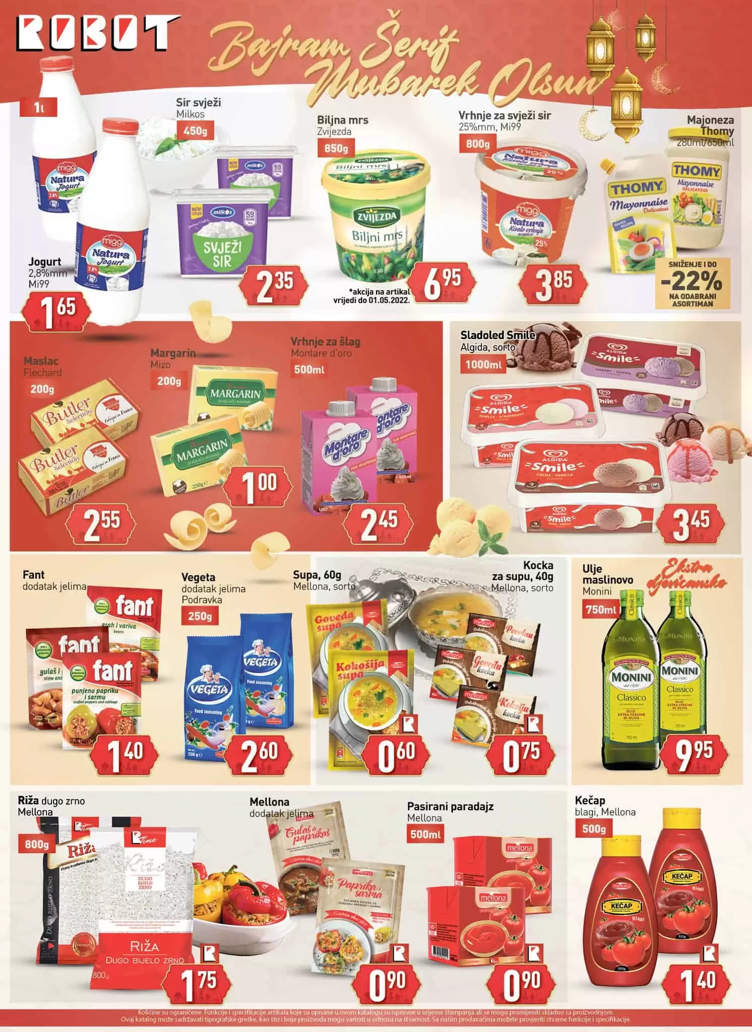 Robot katalog donosi nam akcijske cijene hrane i kuncnih potrepstina! Uštedite novac, posjetite Robot poslovnice!