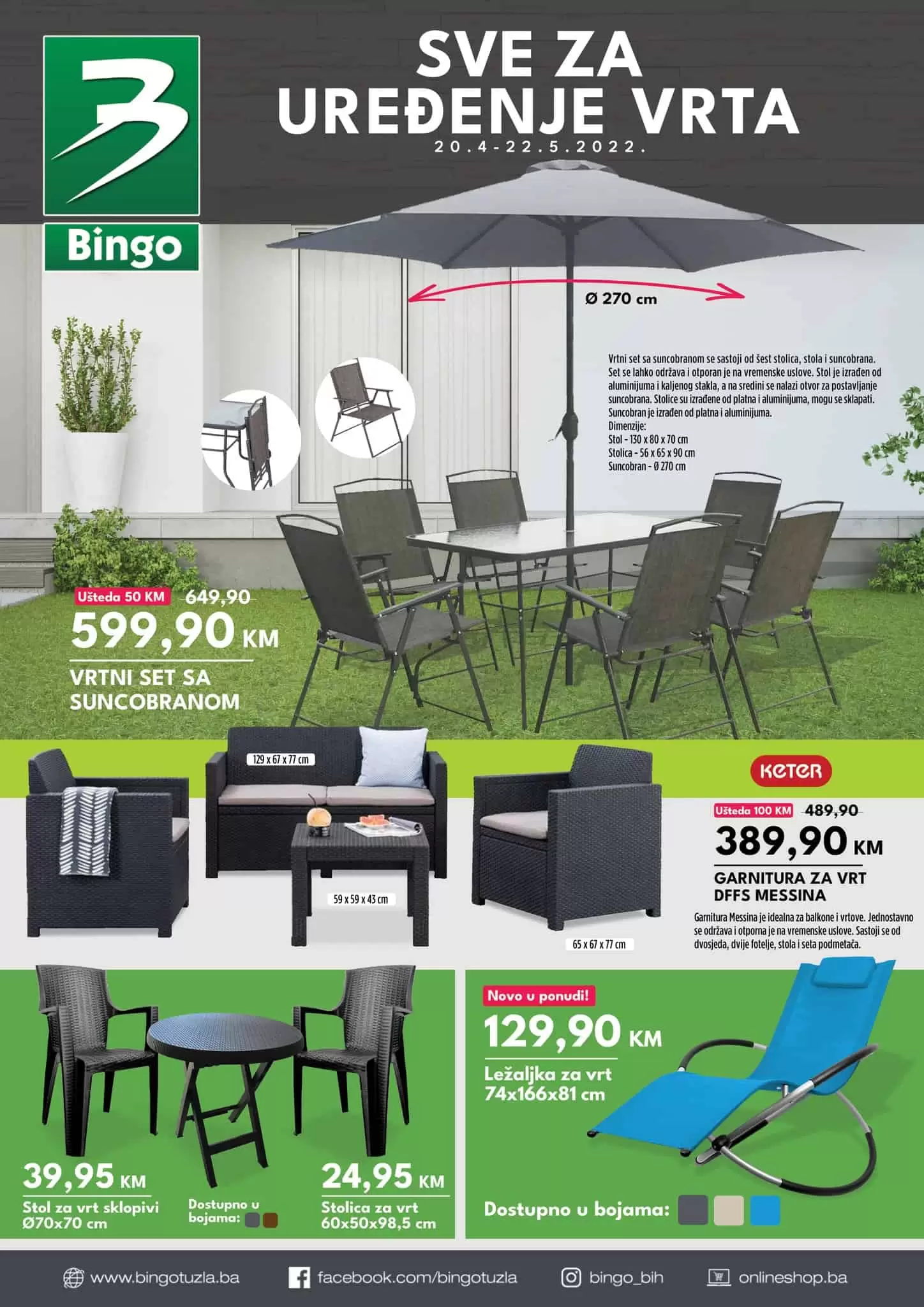 Bingo akcijska ponuda/Bingo katalog "Sve za uredjenje vrta' traje u periodu 20.4-22.5., a možete je pogledati u nastavku
