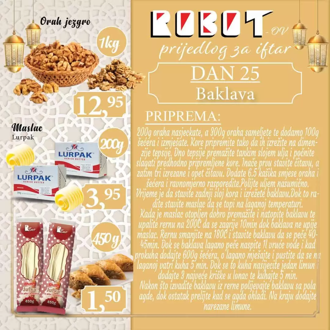 ideje za Iftar! Akcijske cijene u Robot centrima.