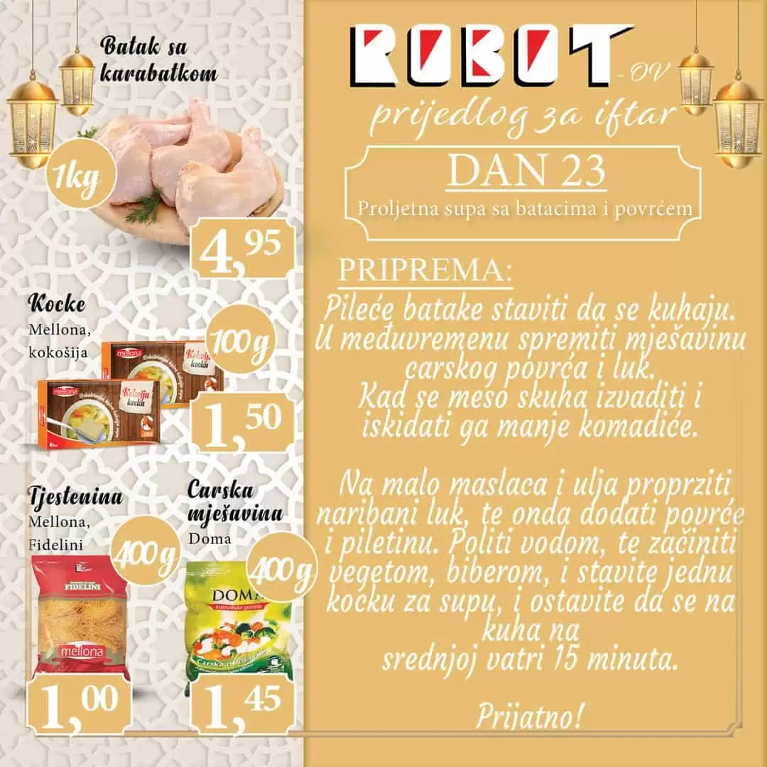 ideje za Iftar! Akcijske cijene u Robot centrima.