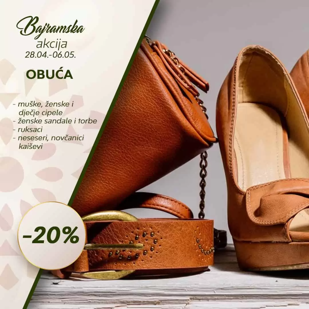 Bajramska akcija u Fis prodavnicama! Obuca snižena 20%, Fis tekstil sniz1en 20%. U Fis-u djeciji tekstitl i rublje su sniženi 20%!
