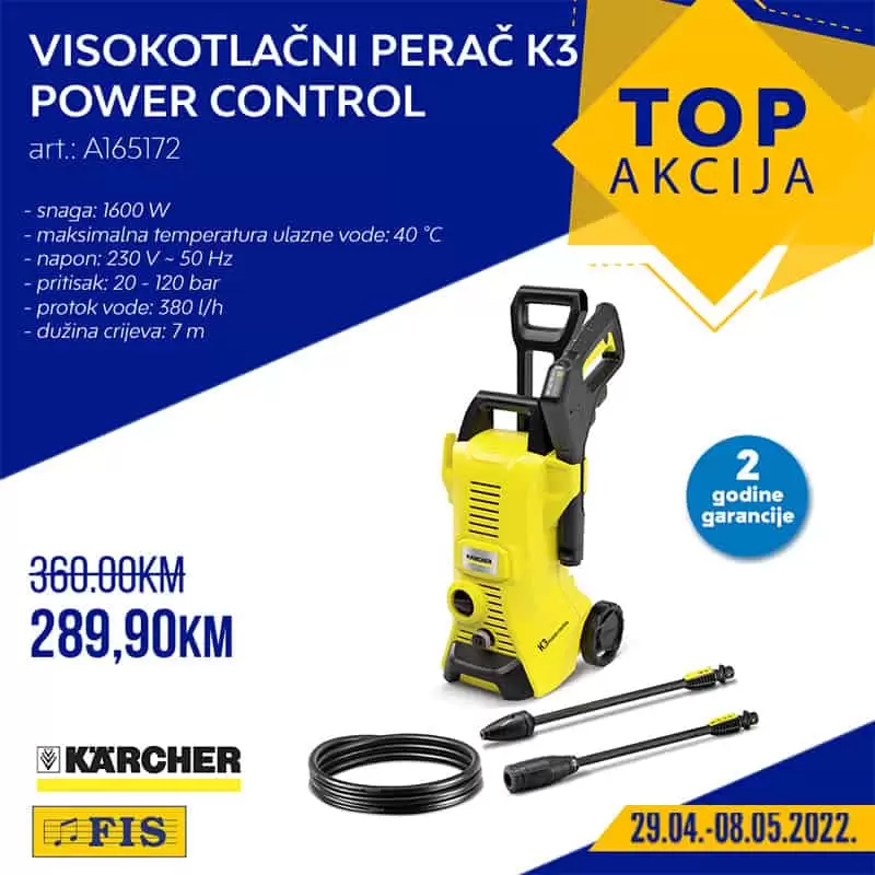 Visokotlačni perač K3 Power Control samo 289,90 KM. 