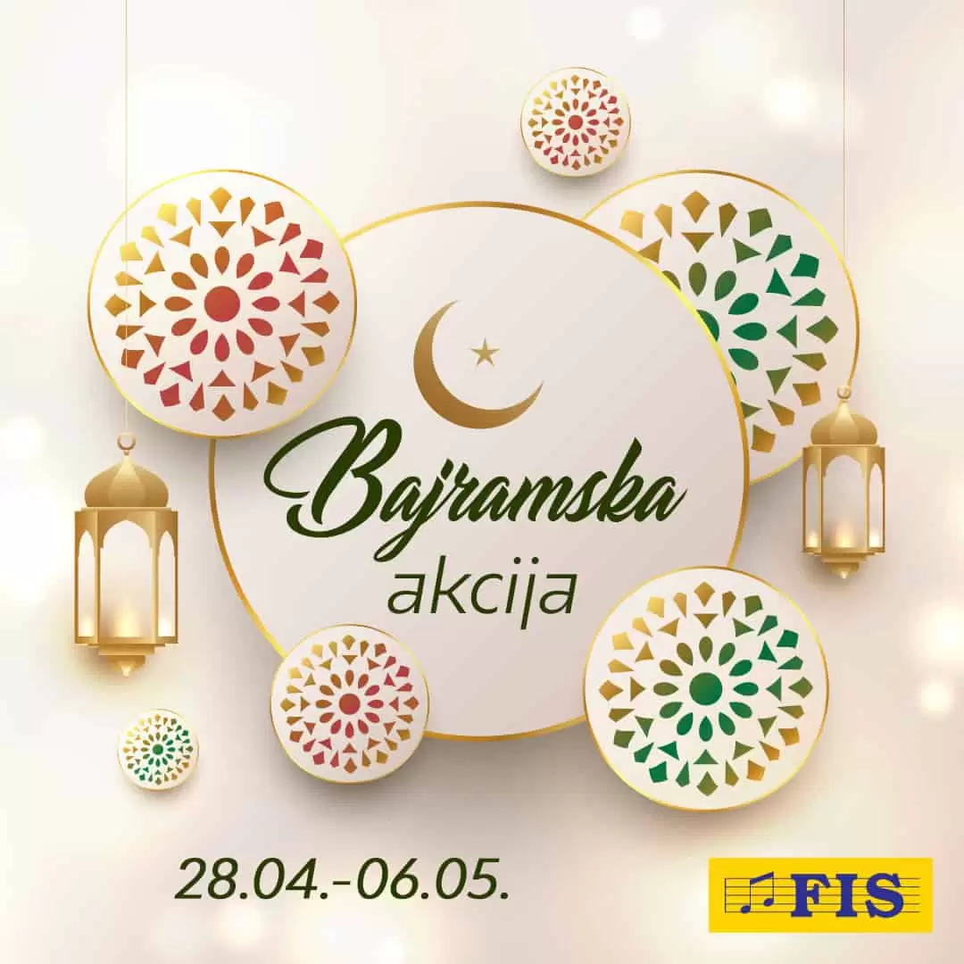 Bajramska akcija u Fis prodavnicama! Obuca snižena 20%, Fis tekstil sniz1en 20%. U Fis-u djeciji tekstitl i rublje su sniženi 20%!