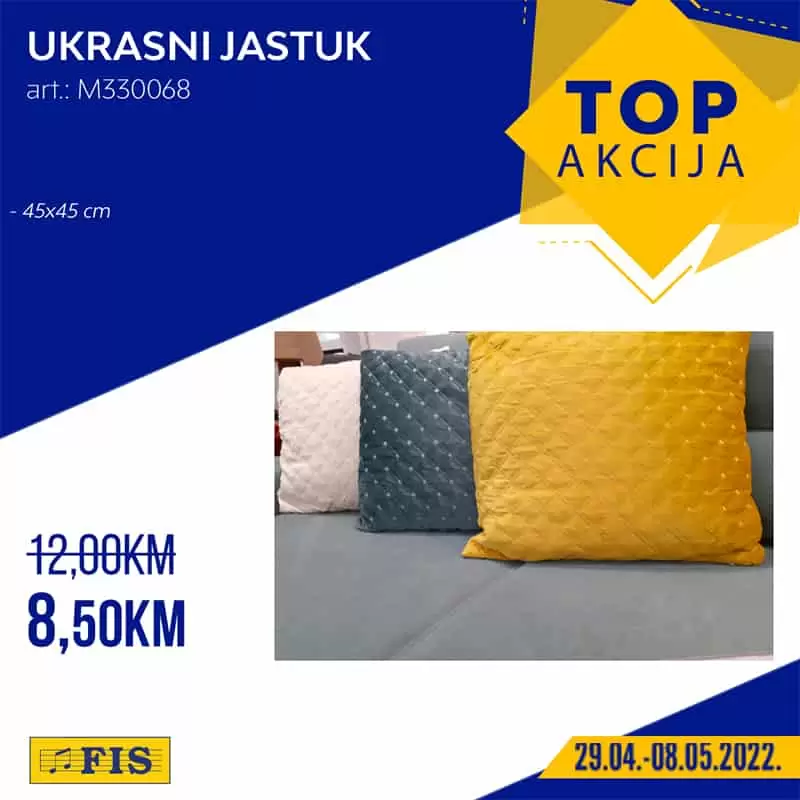Jednostavan način da osvježite svoj dom. Ukasni jastuk samo 8,50 KM.  
