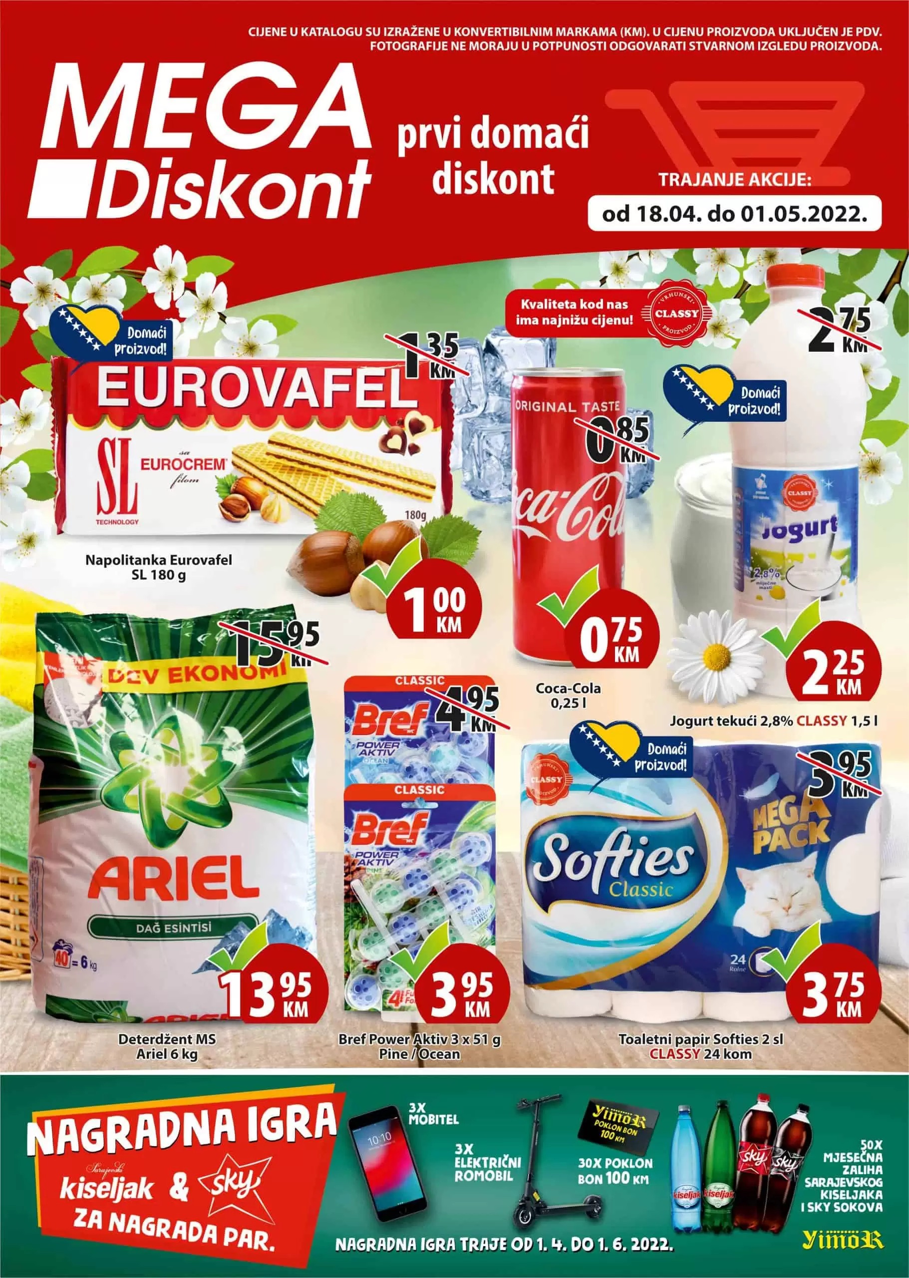 Mega Diskont akcjski katalog donosi nam super cijene prehrambenih proizvoda i kućne hemije!