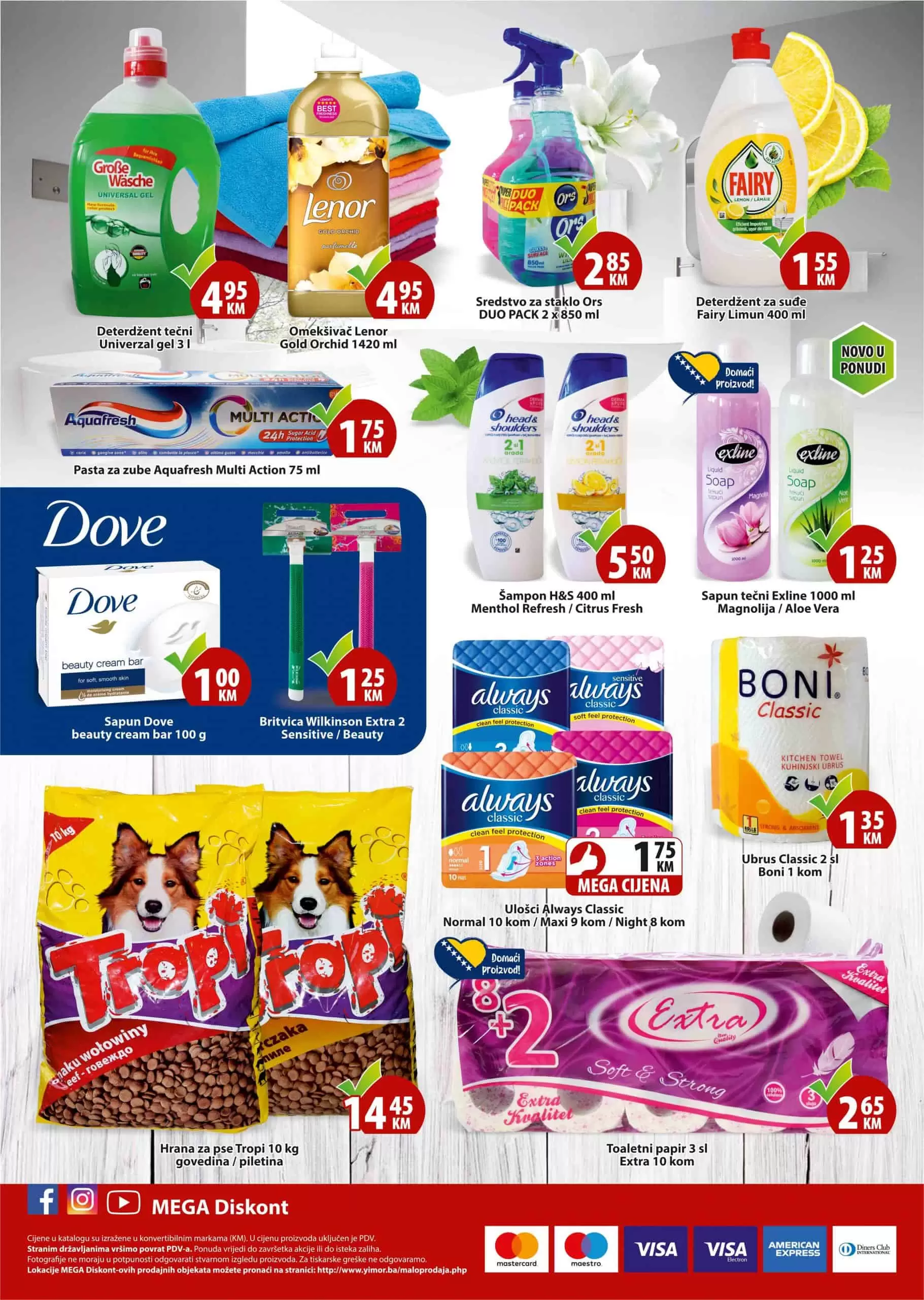 Mega Diskont akcjski katalog donosi nam super cijene prehrambenih proizvoda i kućne hemije!