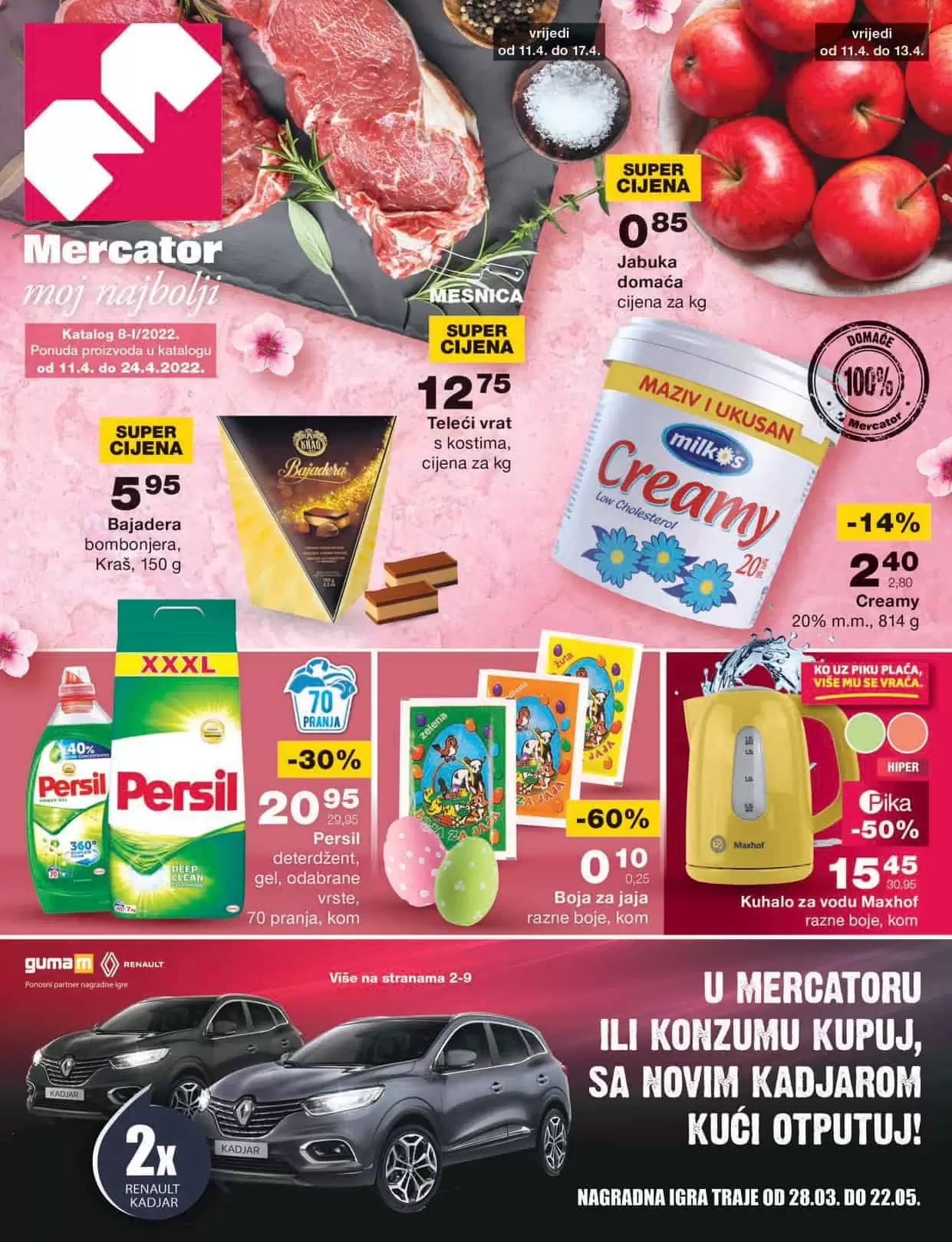 Mercator katalog donosi nam snižene/akcijske cijene prehrame, kucne hemije i opreme, proizvoda za njegu i hiigijenu.