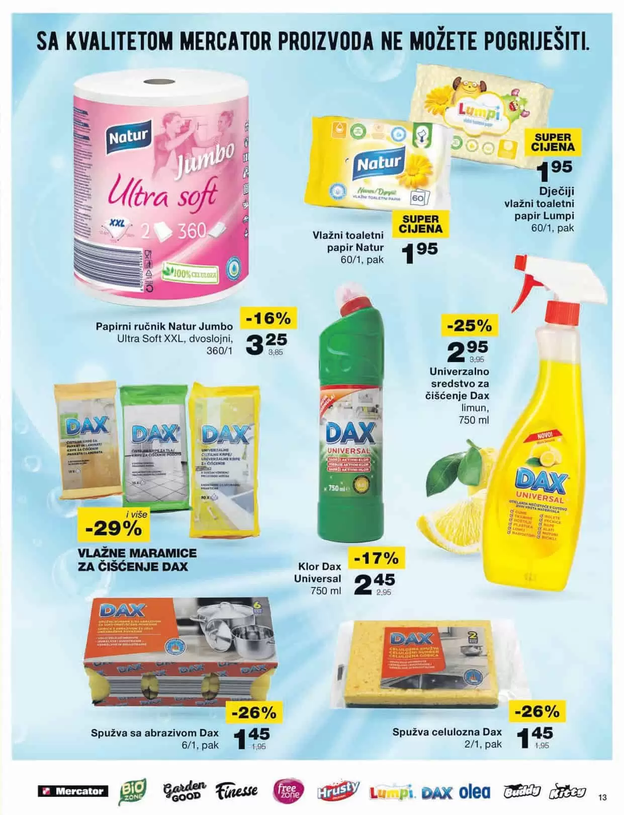 Mercator katalog donosi nam snižene/akcijske cijene prehrame, kucne hemije i opreme, proizvoda za njegu i hiigijenu.