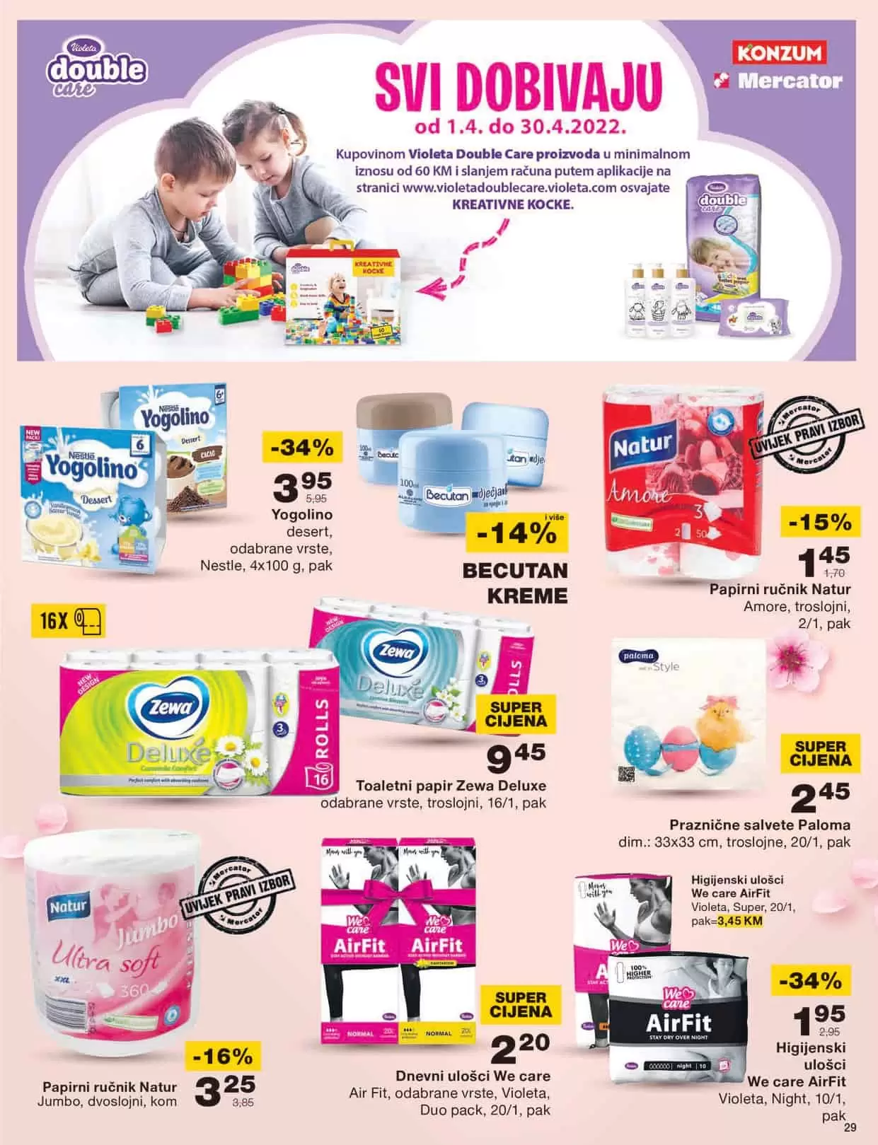 Mercator katalog donosi nam snižene/akcijske cijene prehrame, kucne hemije i opreme, proizvoda za njegu i hiigijenu.