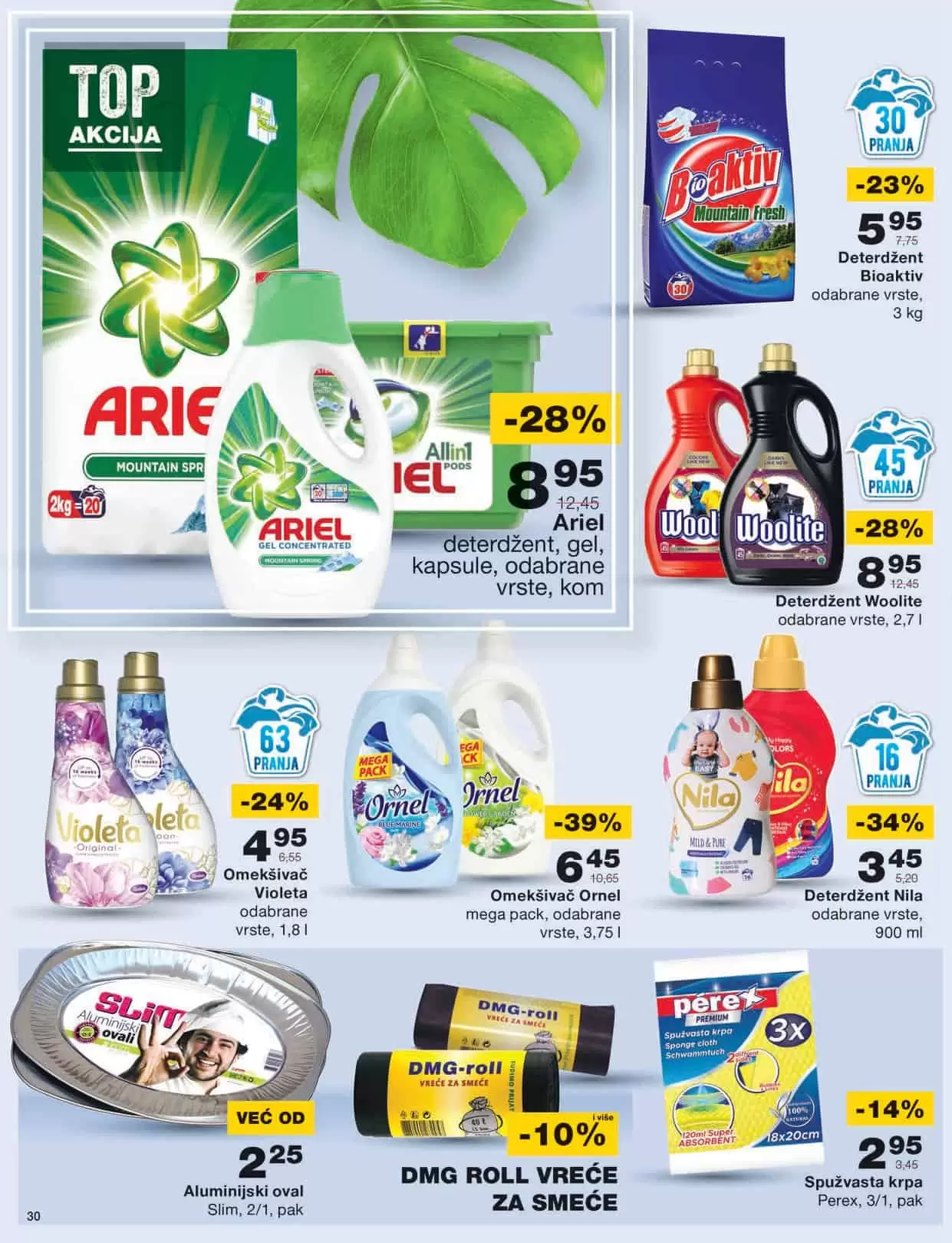 Mercator katalog donosi nam snižene/akcijske cijene prehrame, kucne hemije i opreme, proizvoda za njegu i hiigijenu.