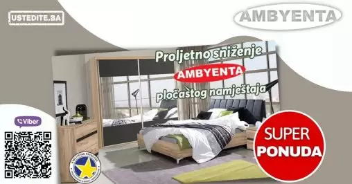 Proljetno sniženje Ambyenta namještaja! Cipelari su sniženi -20%, regali -16%, Predoblja -17%! Ostavarite i super popuste na kuhinje, spavaće sobe, dječije sobe, ormare, police, klub stolove..