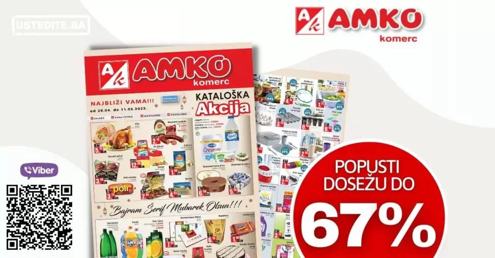 Amko kataloska akcija donosi nam sniženje hrane i kucne hemije!
