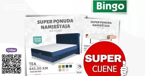 Bingo namještaj super akcija do 05.05.2022.