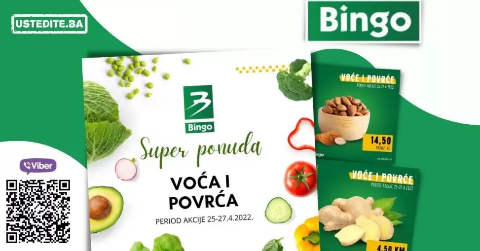 Bingo akcijska ponuda voća i povrća 25-27.04.2022.