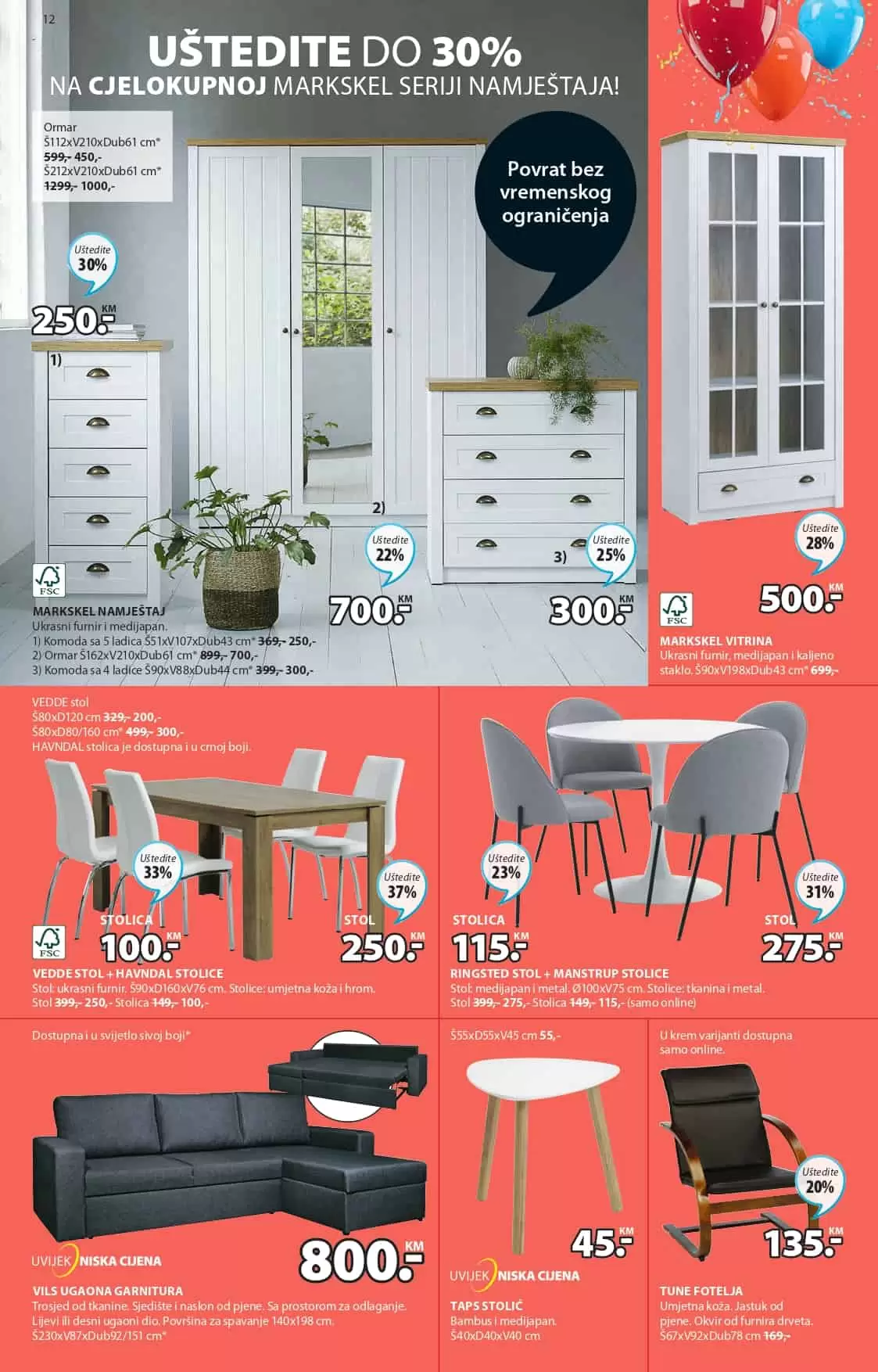 Ukoliko ste ljubitelj JYSK namještaja imamo sjajnu vijest za vas! Jysk slavi 43. rodjendan i tom prilikom daruje nam velike popuste i do 65%! Jysk bastenski namjestaj, jysk tekstil, jysk posteljine, jysk ormari samo je mali dio kategrija na kojima vas ocekujuu snizenja. 