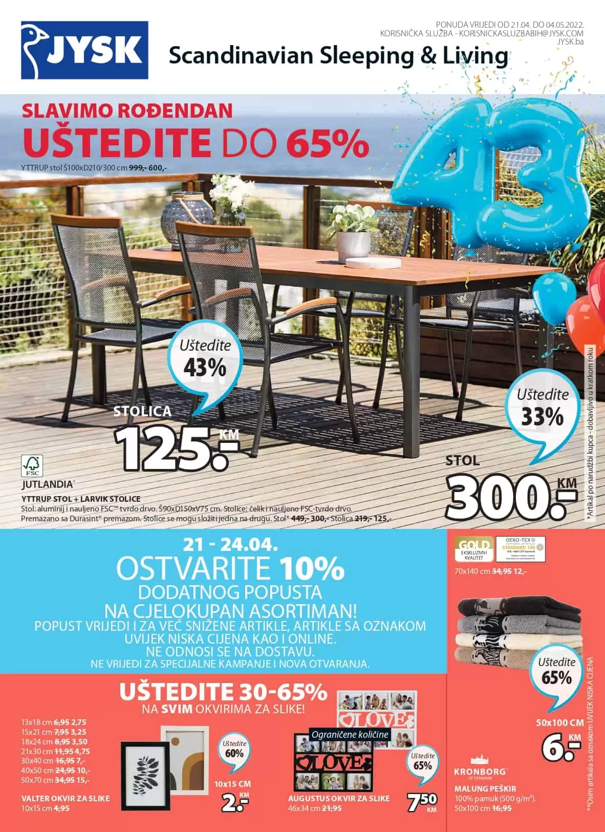 Jysk Katalog 21.04-04.05.2022. Novi Jysk katalog je tu i obradovat će nas popustima i do 65%!