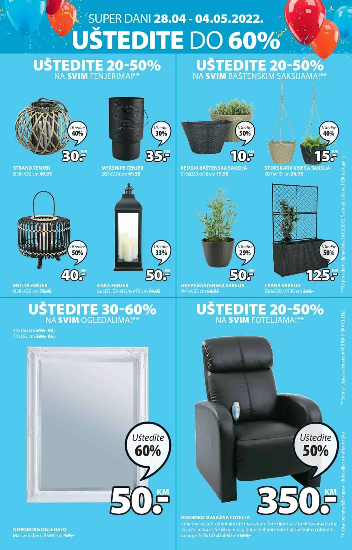 Jysk letak donosi nam super sniženje baštenskog namještaja, i kućnog tekstila. Pogledajte JYSK katalog i osvarite znatne uštede kupovinom JYSK namještaja!