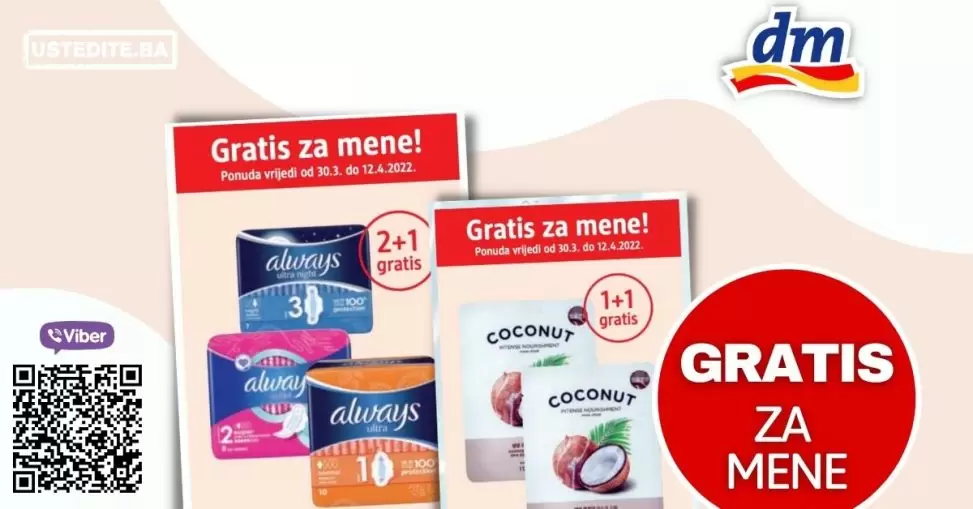 always higijenski ulošci. Kupovinom tri pakovanja higijenskih uložaka always ultra normal od 10 kom., ultra super od 8 kom. ili ultra night od 7 kom., dva pakovanja plaćate, a treće dobijate na poklon.