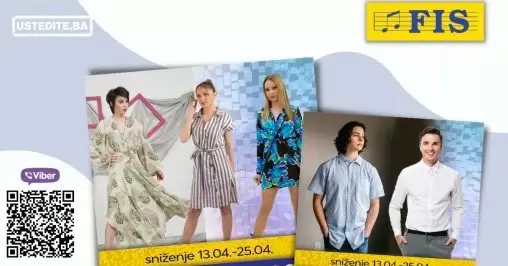 Sniženje za Uskrs u svim Fis prodajnim centrima! Obnovite svoju garderobu!