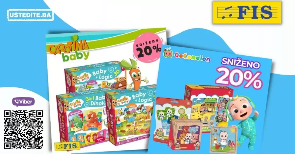 Dino world, montessori igrice, carotena, cocomelon su na snizenju u fis