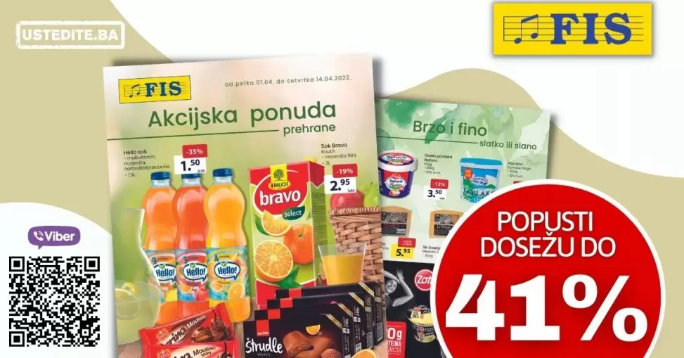 Najpoznatije prehrambene proizvode, sredstva za ličnu i kućnu higijenu po povoljnim cijenama pronađite u novom FIS katalog-u!