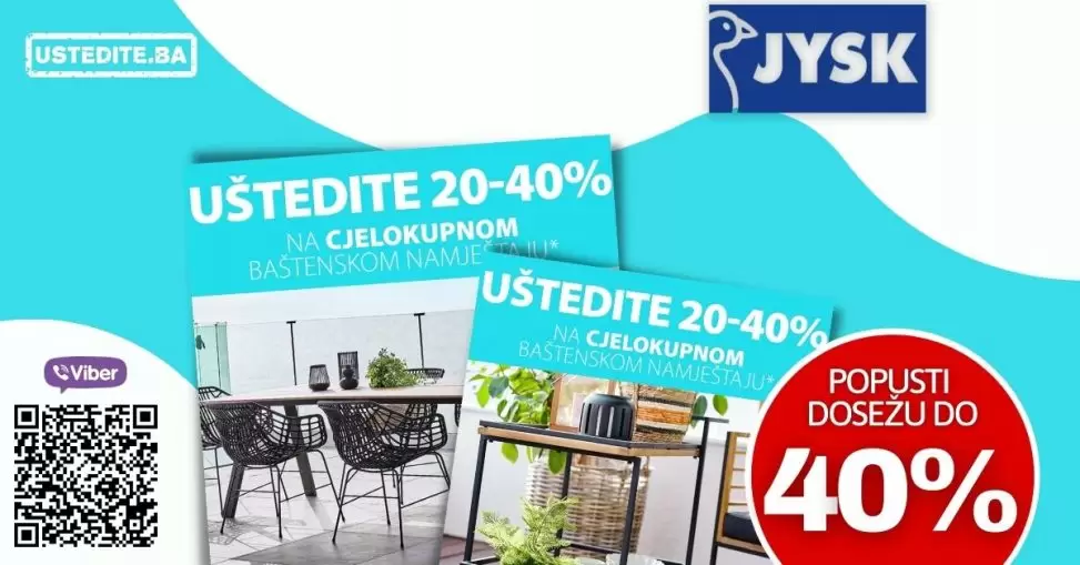 Jysk Dani baštenskog namještaja donose nam popuste i do 40%!
