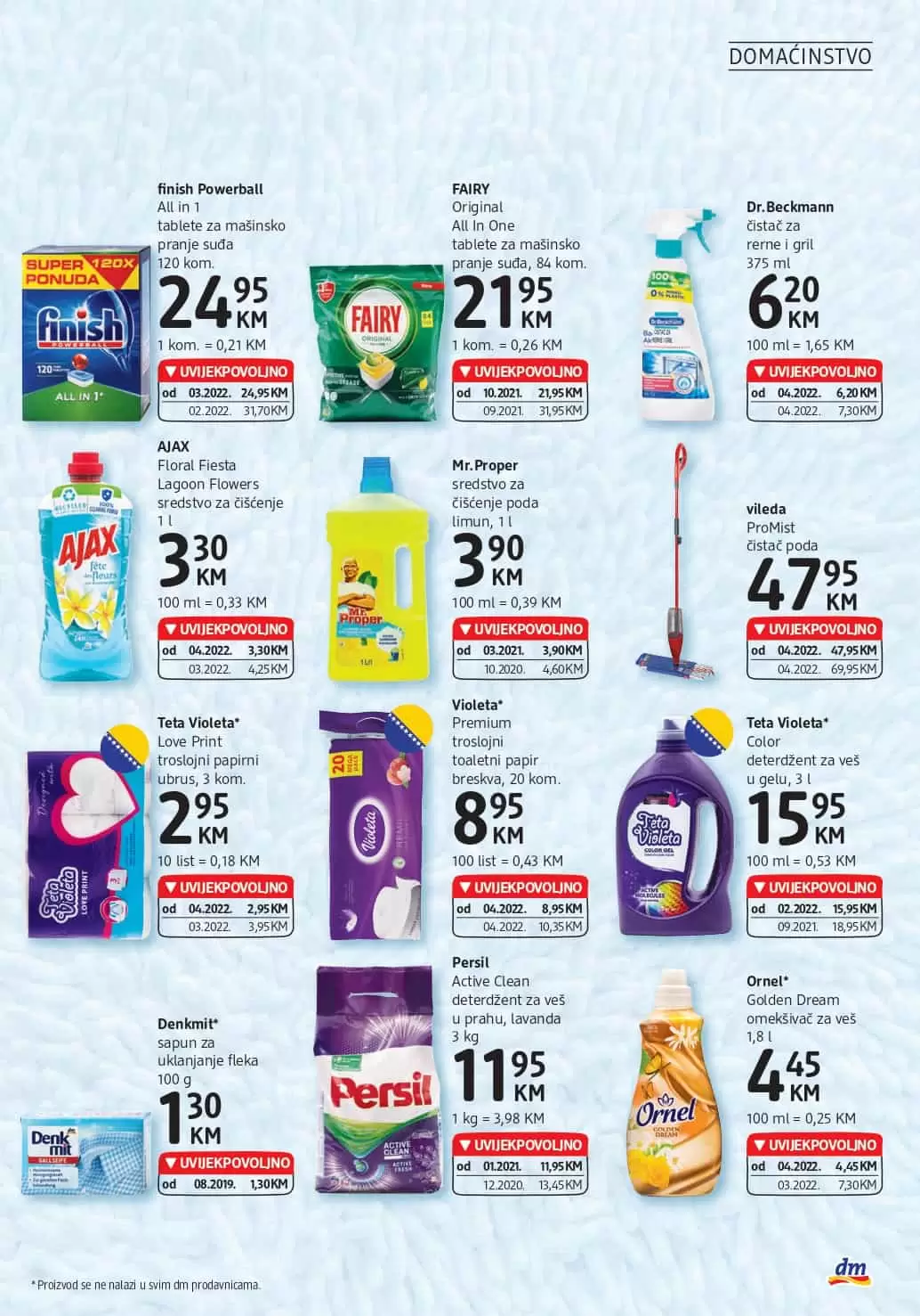 dm katalog donosi nam UVIJEKPOVOLJNO cijene! Uživajte u dm kataloškoj akciji i uštedite novac.