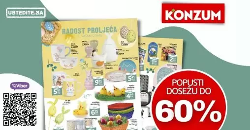 Fantastična sniženja za uskrs u novom Konzum katalogu!