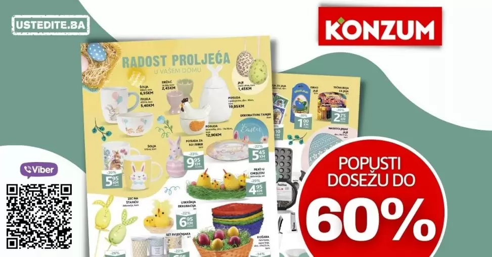 Fantastična sniženja za uskrs u novom Konzum katalogu!