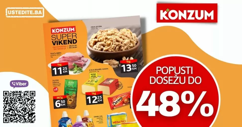 Konzum vikend akcija donosi nam popuste i do 48%!