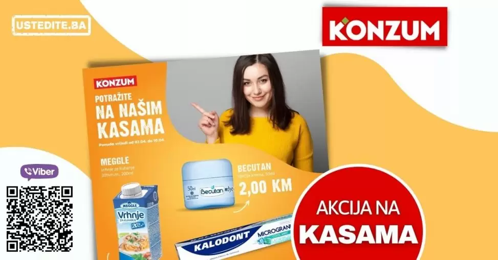 PONUDA KOJA SE NE PROPUŠTA! Potražite na kasama Konzum prodavnica proizvode po fantastičnim cijenama.