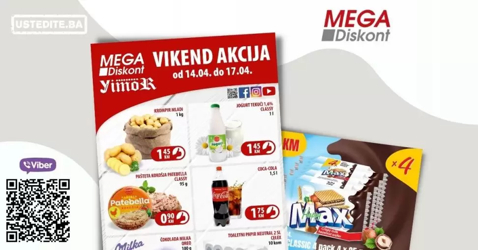 Mega Diskont & Yimor vikend akcija donosi nam 6 artikala po super cijeni!
