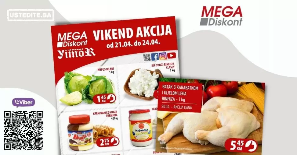 Mega Diskont ima super vikend akcijsku ponudu! TOP 6 proizvoda po TOP cijenama!