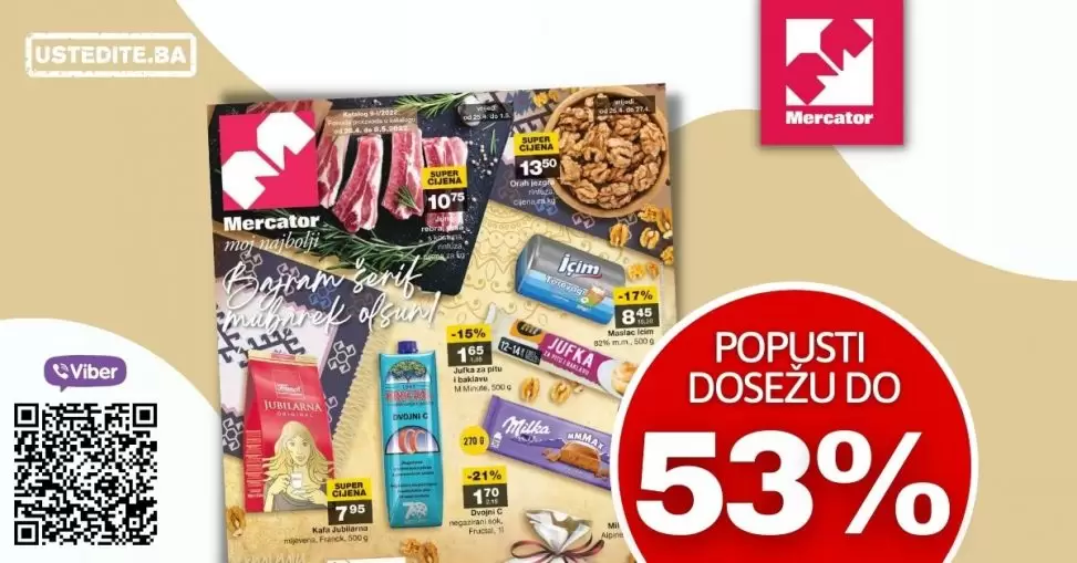 Mercator kataloška akcija donosi nam sjajne akcijske ponde! Pogledajte novi Mercator katalog i uživajte u sniženjima!