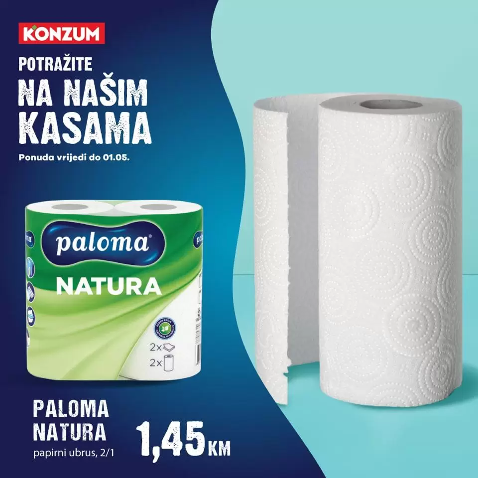 Papirni ubrrus, paloma Natura 2/1 samo 1,45 KM!