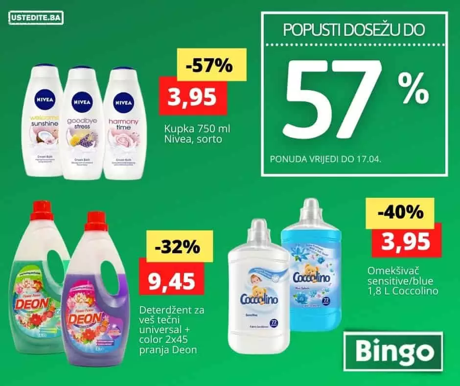 Bingo akcija nam donosi popuste  do 57%!
