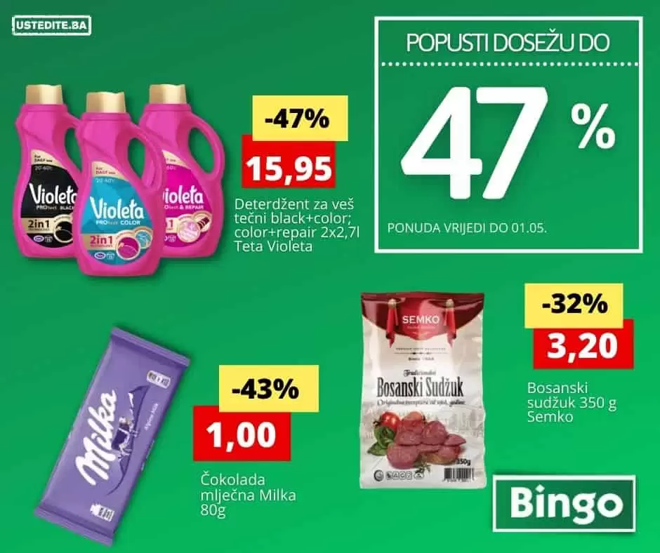 Bingo novi katalog je tu! Bingo POPUSTI do 47% do 01.05.2022. 